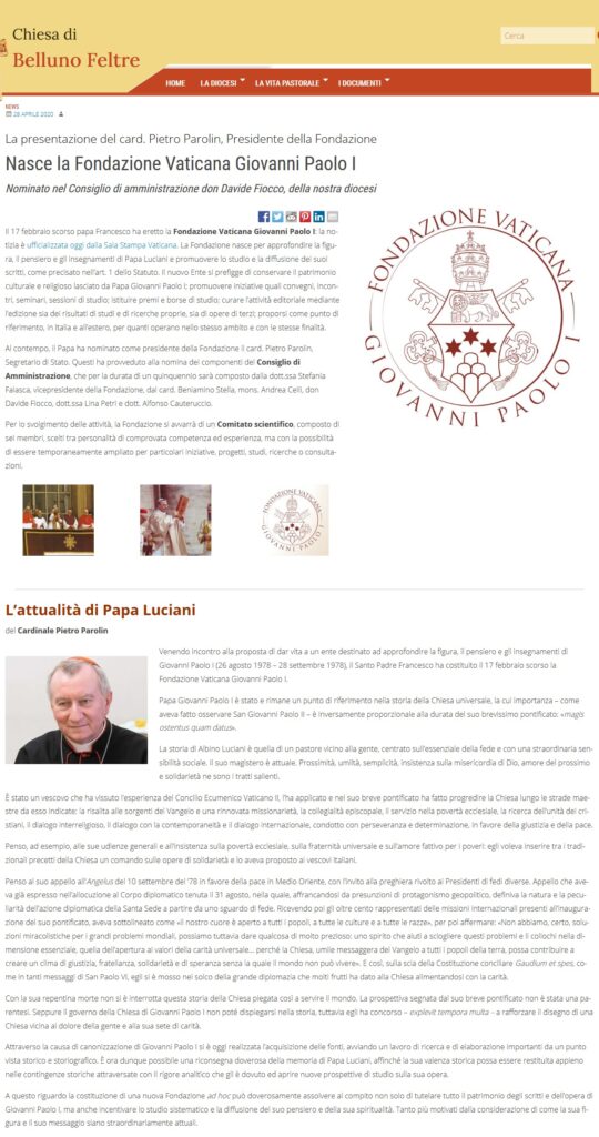 Screenshot_2020-04-28 Nasce la Fondazione Vaticana Giovanni Paolo I – Chiesa di Belluno Feltre